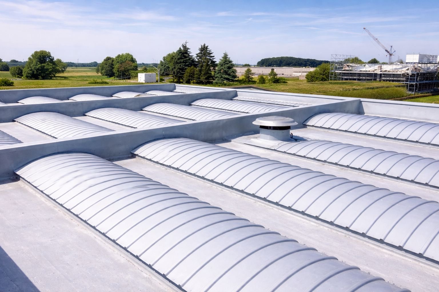 impermeabilizzazione con poliurea su tetto industriale