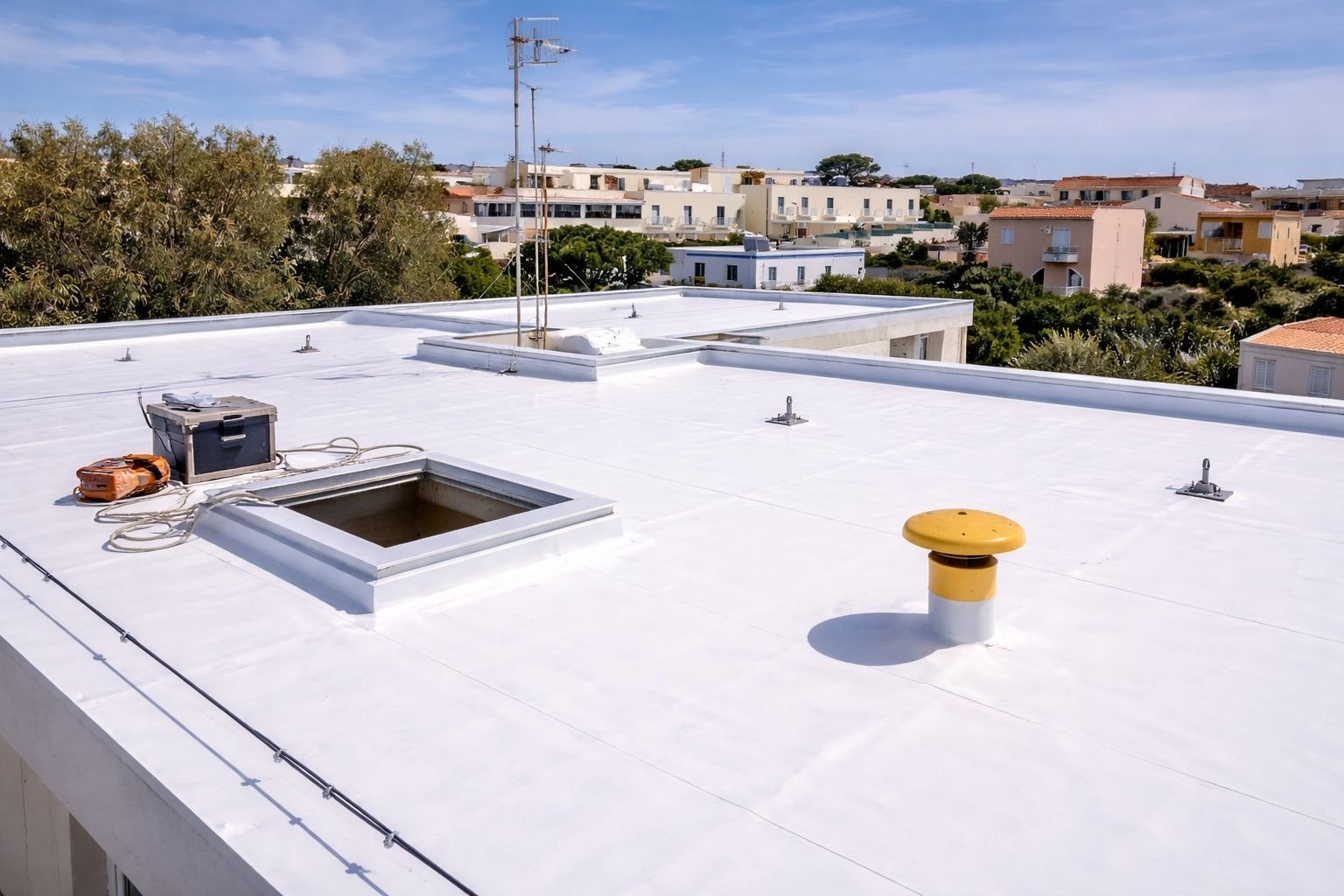 impermeabilizzazione con poliurea su tetto piano